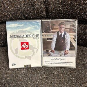 RARE Illy Coffee Italy Italian DVDs Artisti del Gusto and Megafabbriche NEW